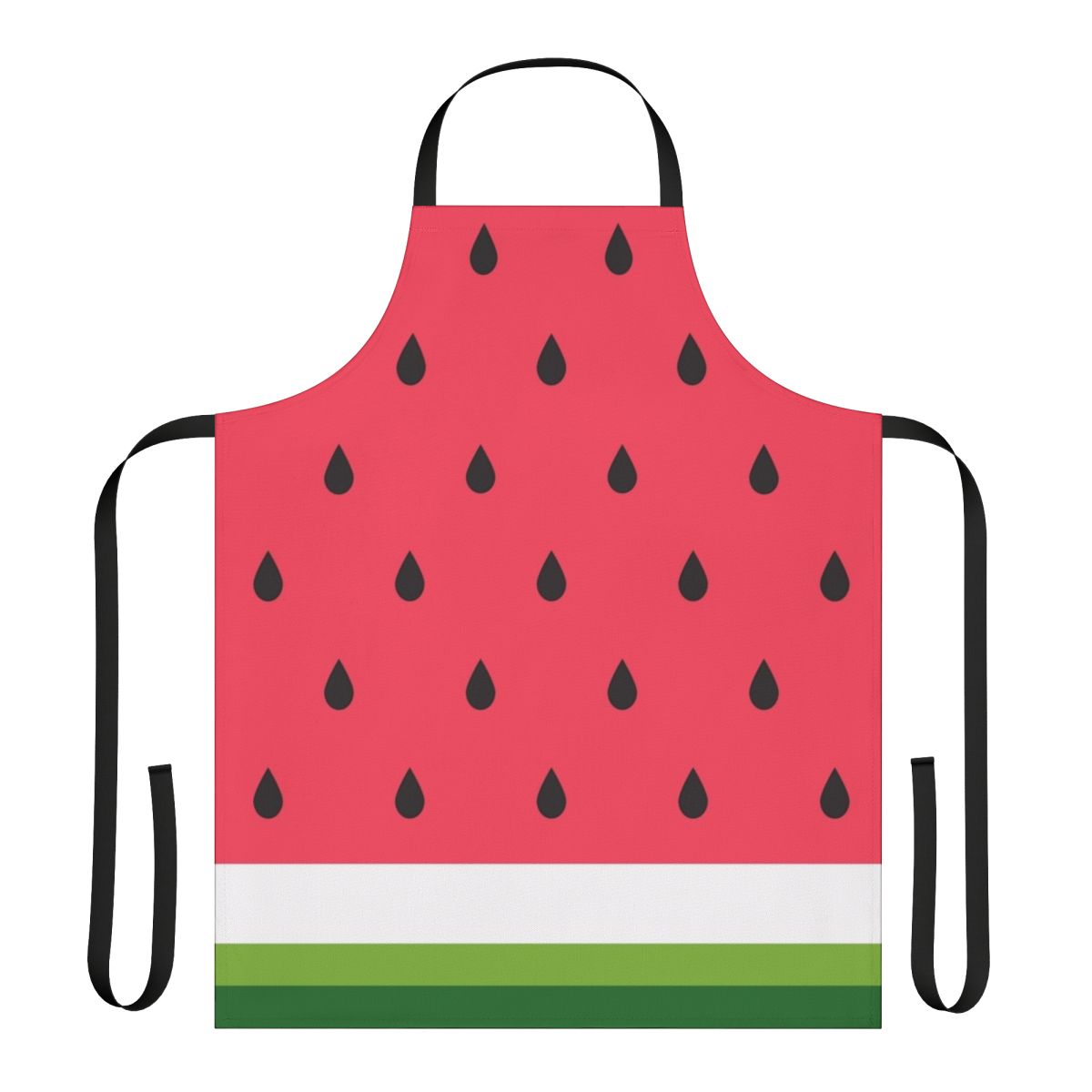 Colorful abstract watermelon pattern printed on an apron