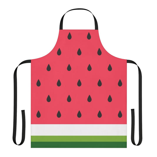 Colorful abstract watermelon pattern printed on an apron