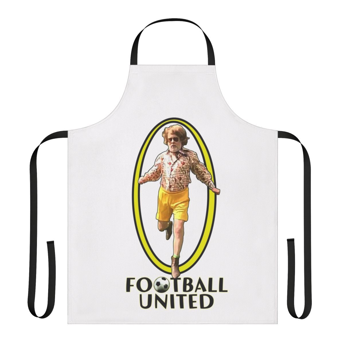 "Vic Reeves Inspired Football Apron - Humorous Kitchen Accessory"
