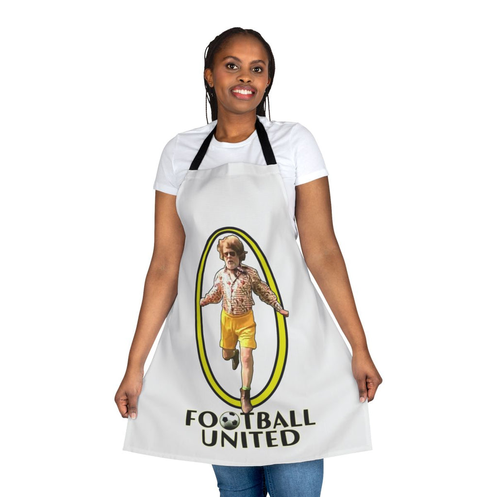 "Vic Reeves Inspired Football Apron - Humorous Kitchen Accessory"
