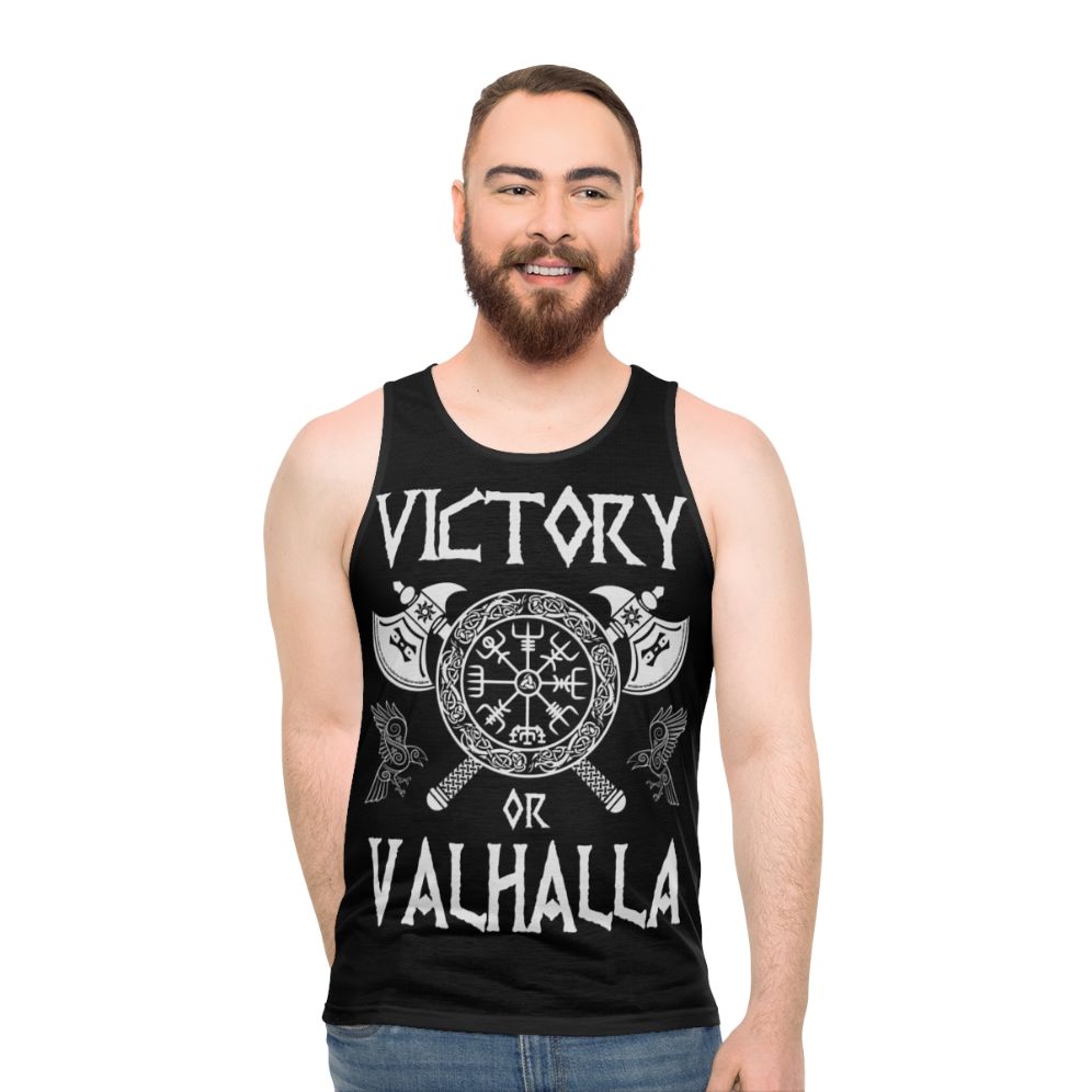 Victory or Valhalla Norse Warrior Viking Unisex Tank Top