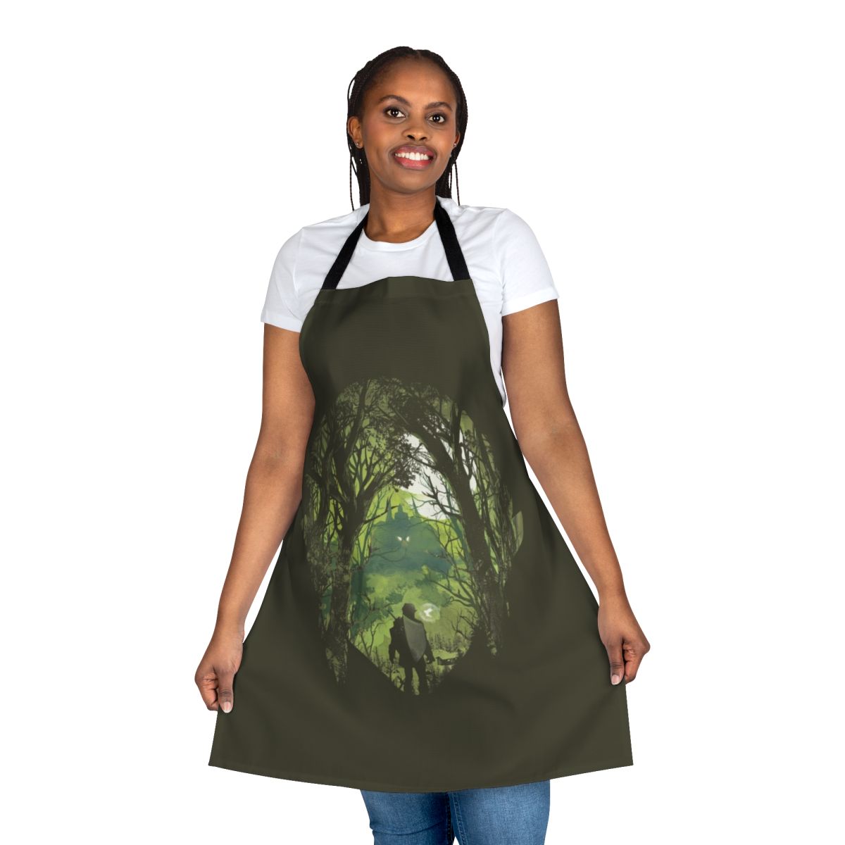 Video game themed apron with retro video game art