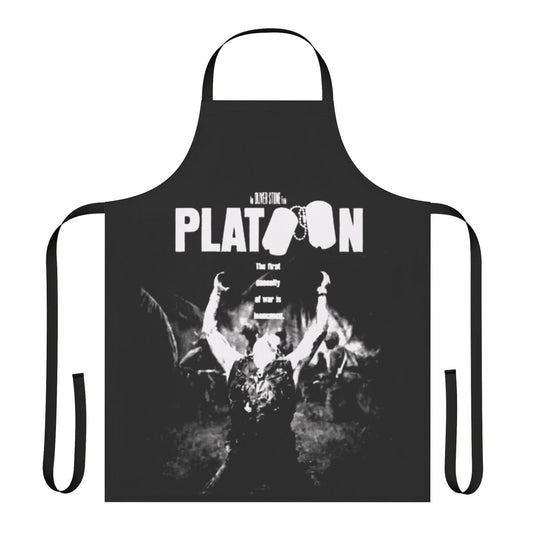 Military-style apron with Vietnam War-inspired design