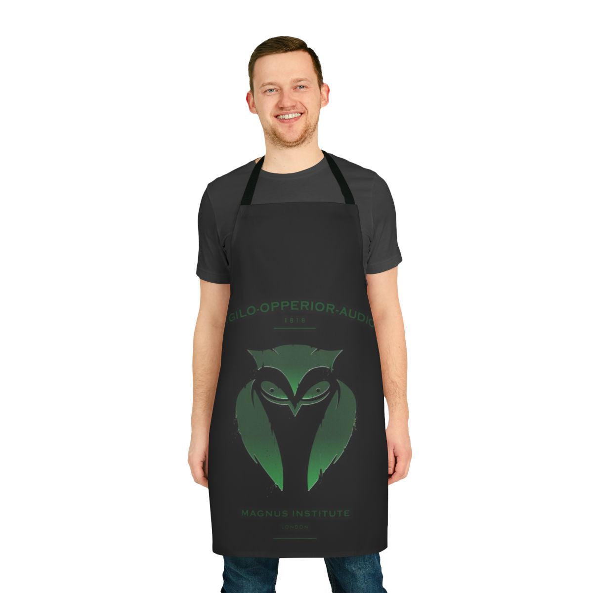 Vigil Apron with Mysterious Owl Shield Emblem