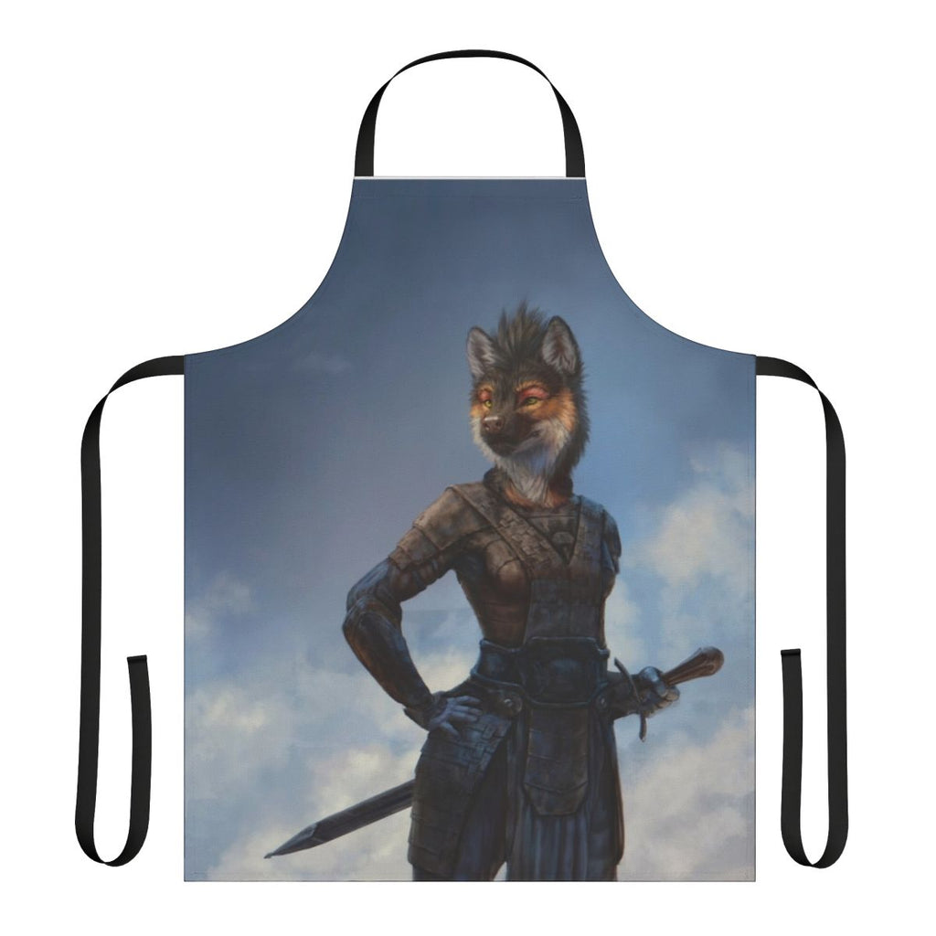 Vigilant Warrior Apron with Sword and Armor for Female Anthro Canines