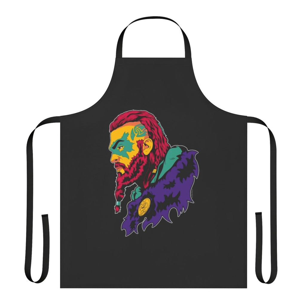 Viking-themed Assassins Creed Valhalla apron with Norse symbols and imagery