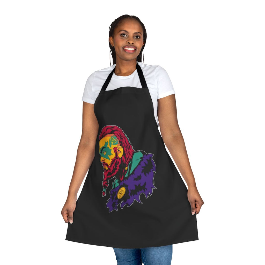 Viking-themed Assassins Creed Valhalla apron with Norse symbols and imagery