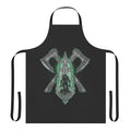 A stylish apron featuring a hidden blade and axe design, inspired by the Assassin's Creed video game series.