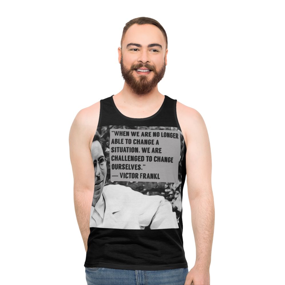 Viktor Frankl quote inspirational unisex tank top