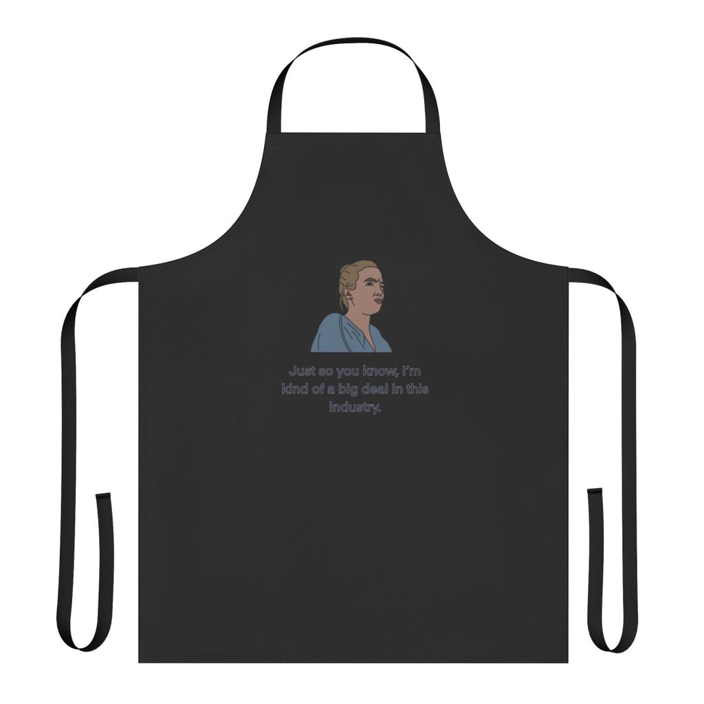 Villanelle-inspired apron with bold, modern design for Killing Eve fans