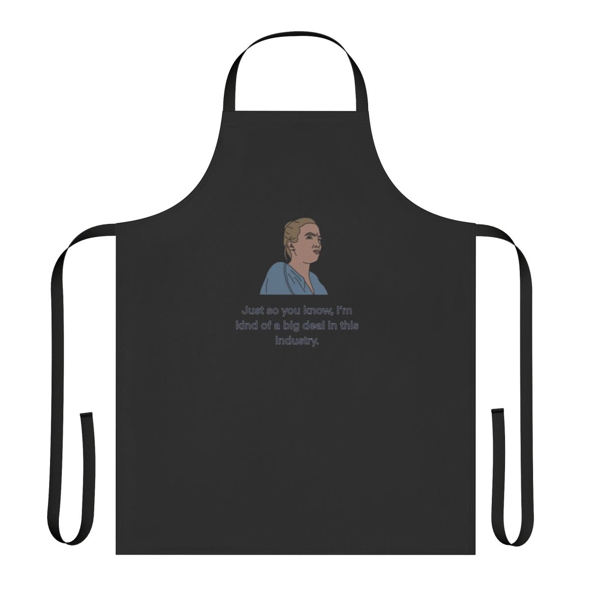 Villanelle-inspired apron with bold, modern design for Killing Eve fans