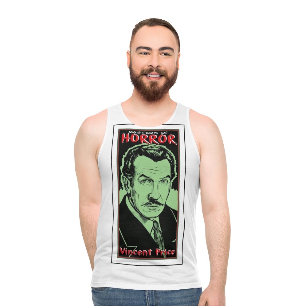 Unisex tank top featuring Vincent Price, the master of horror