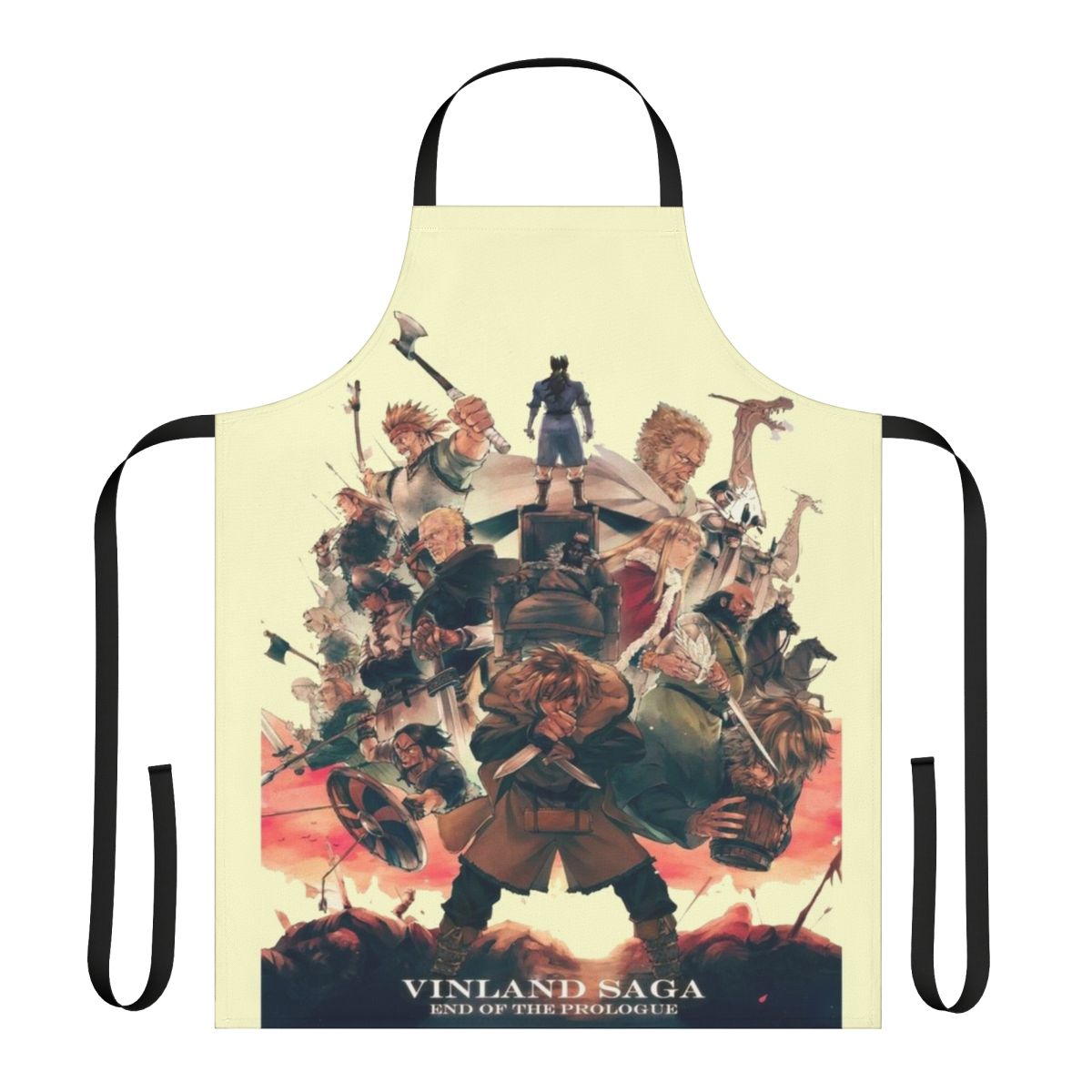 Vinland Saga inspired apron featuring characters from the popular anime series