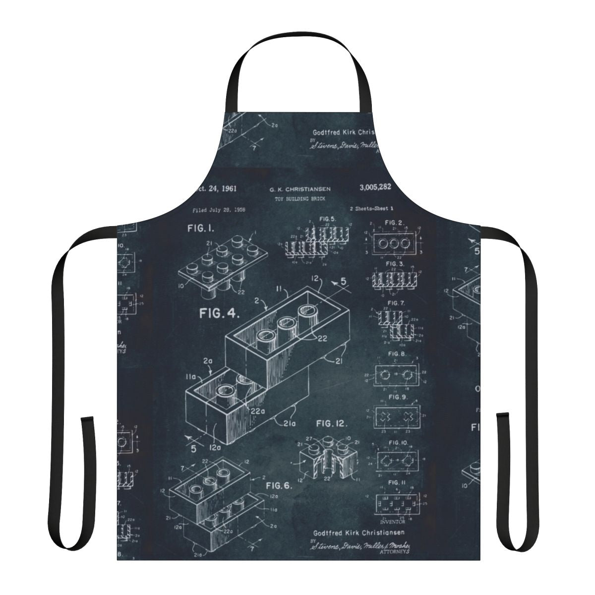 Vintage 1958 toy building brick apron