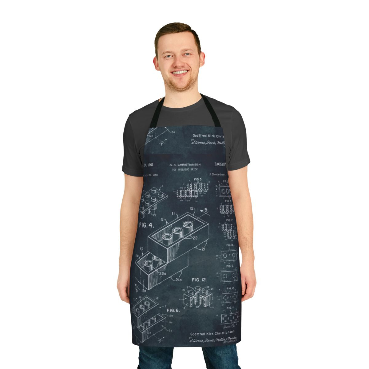 Vintage 1958 toy building brick apron