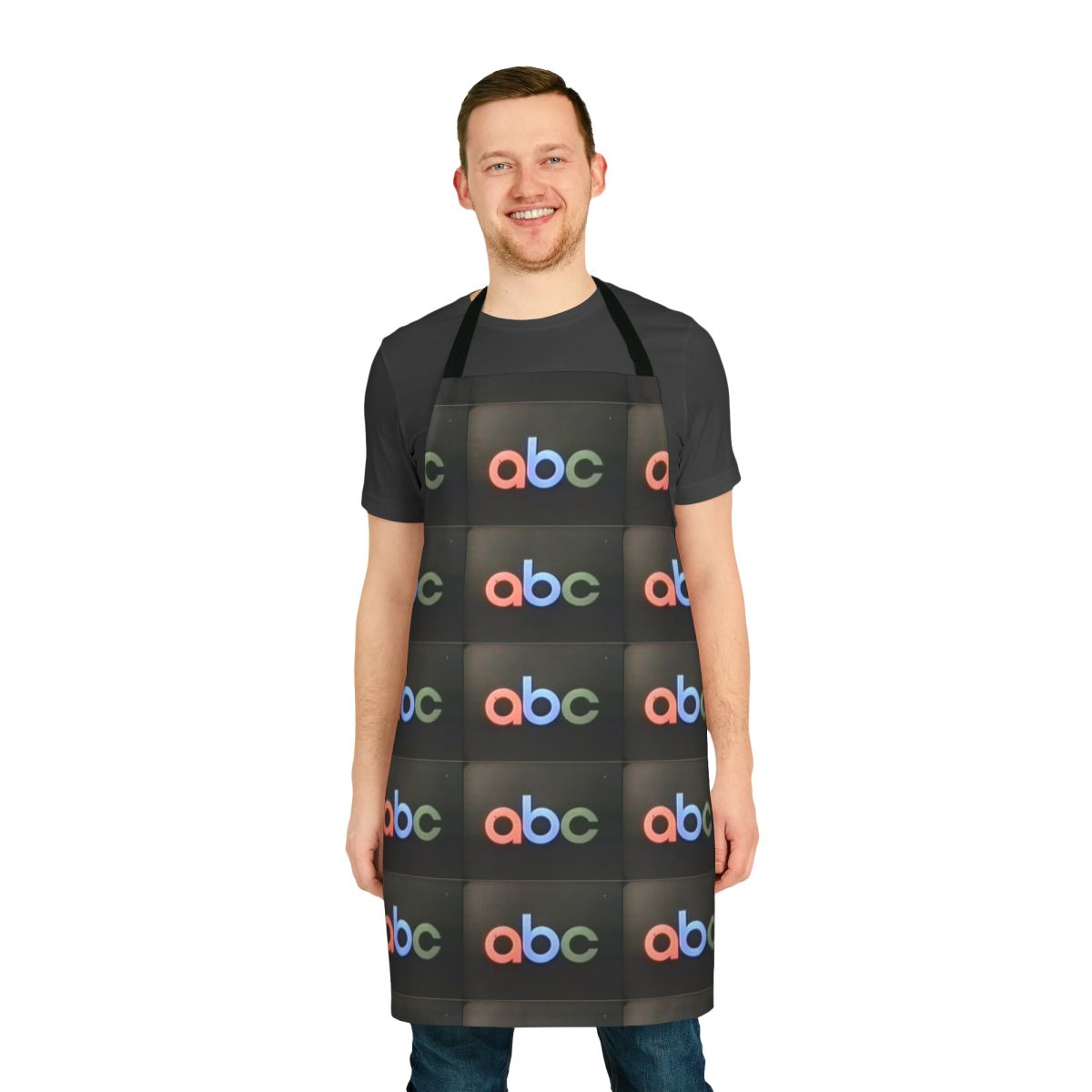 Vintage-style apron featuring a classic 1960s ABC network logo