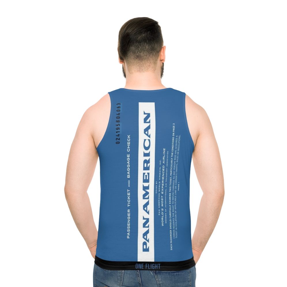 Vintage 1960s Pan Am Airline Ticket Booklet Unisex Tank Top