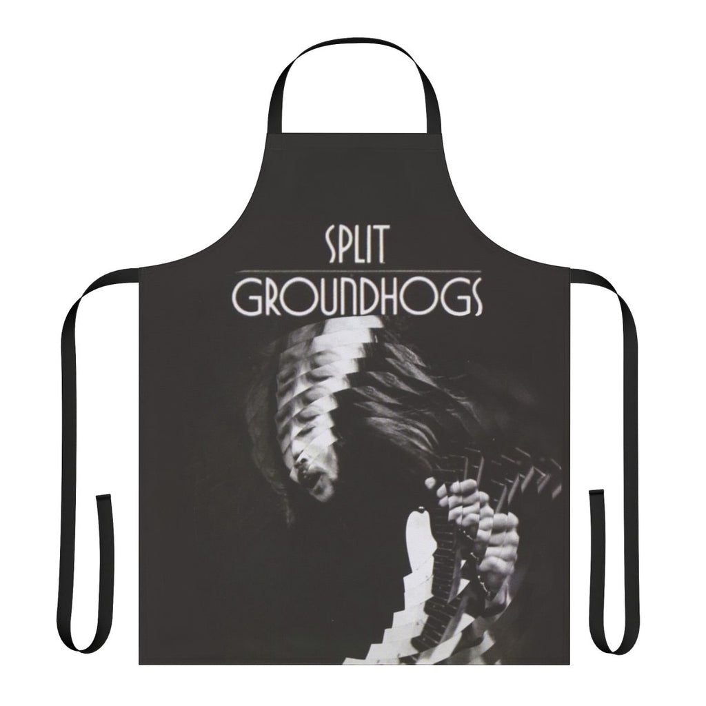 Vintage 1971 Groundhogs Split album cover design on an apron
