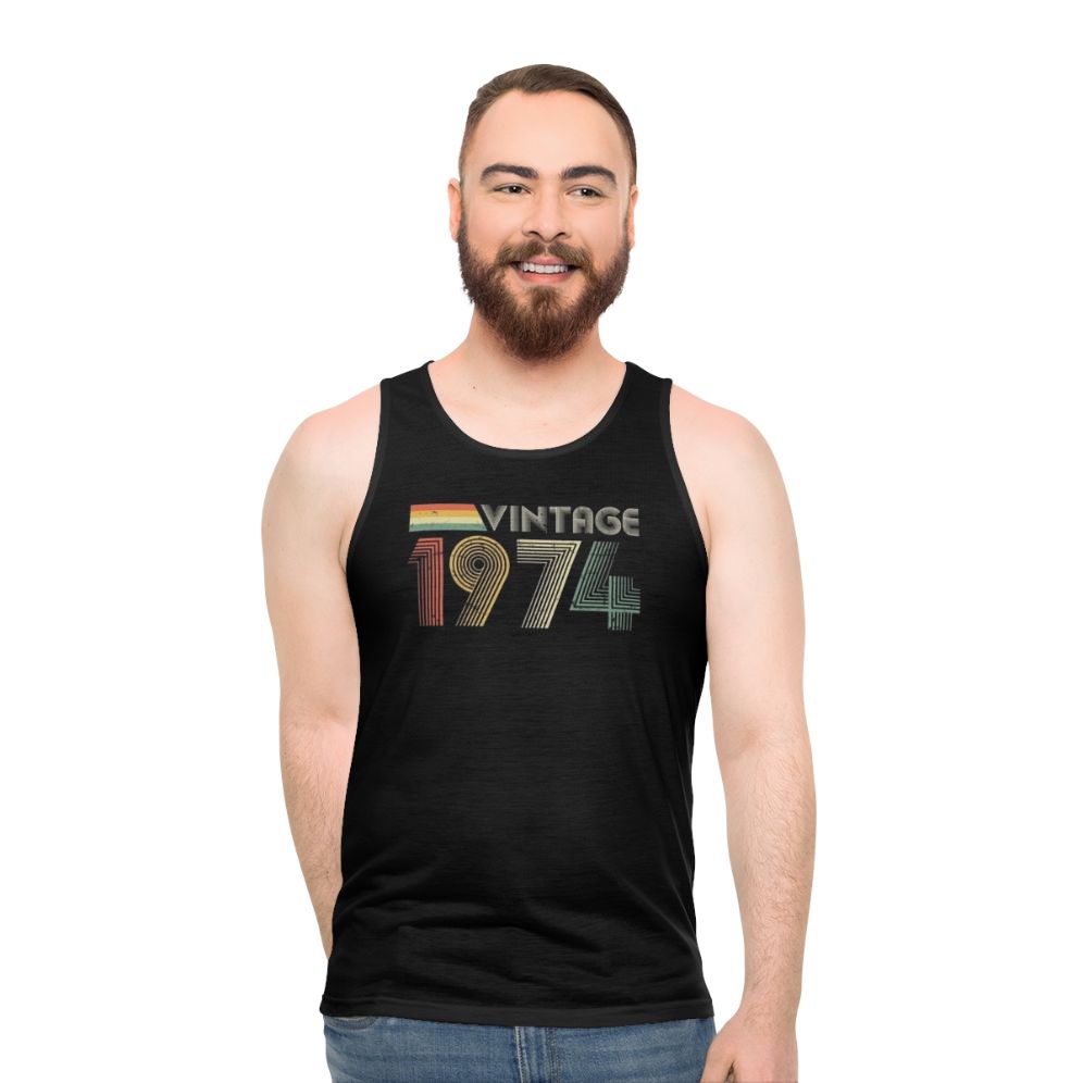 Vintage 1974 50th birthday gift unisex tank top