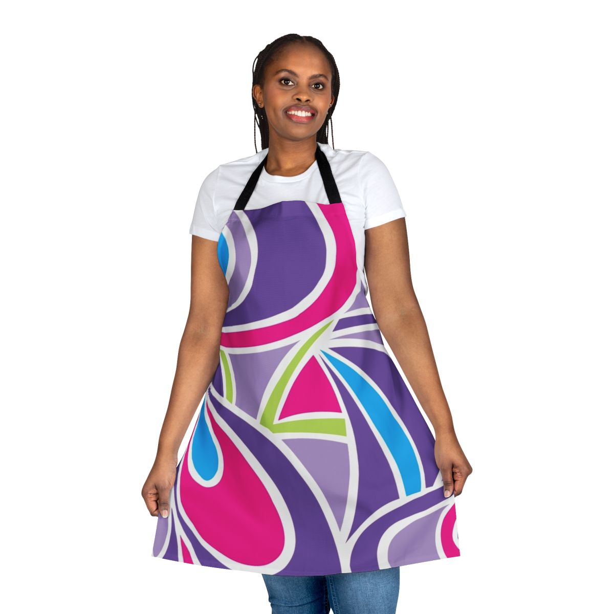 Vintage 1990s purple apron inspired by Barbie doll fashion