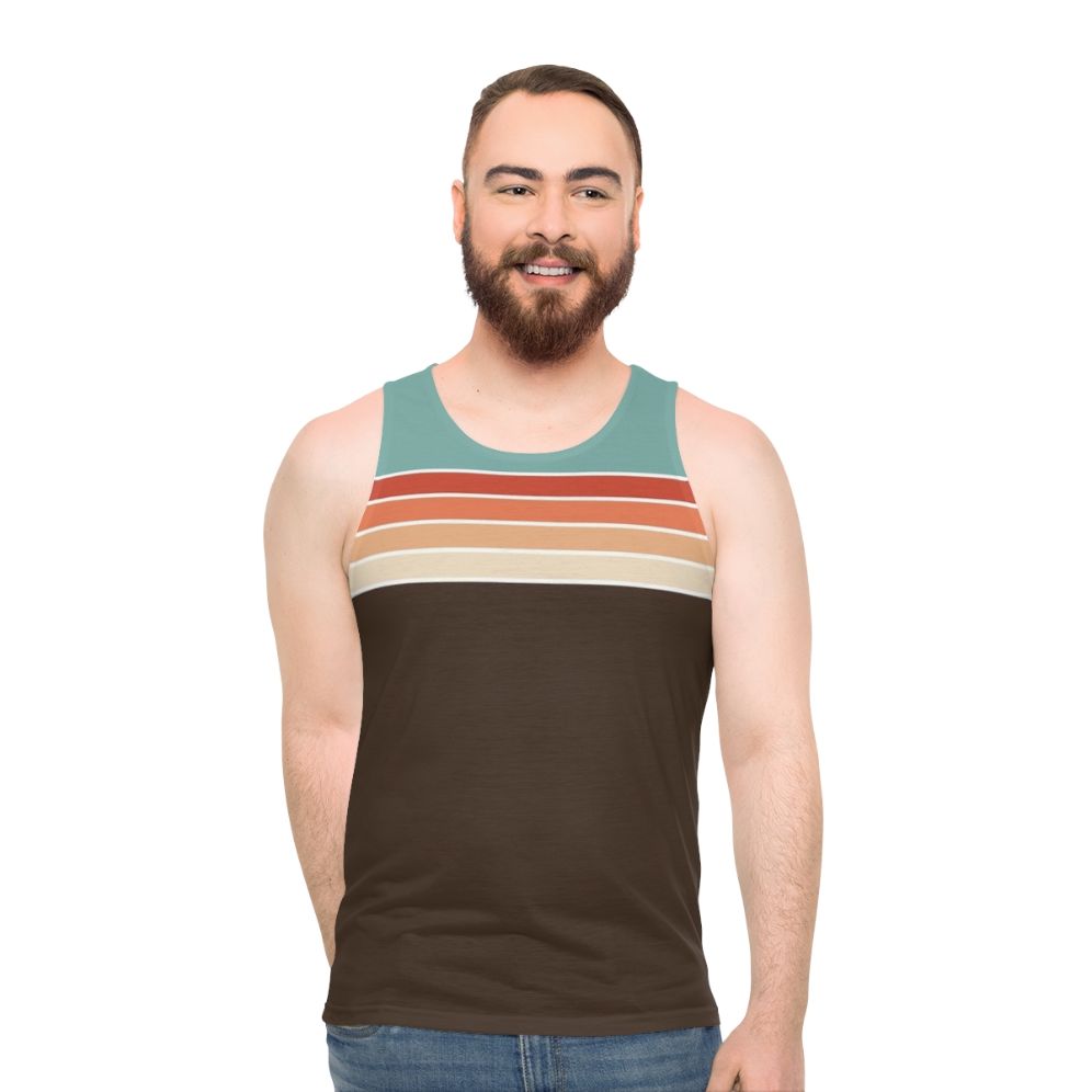 Vintage 70s retro stripes unisex tank top