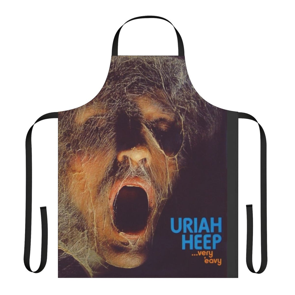 Vintage style apron featuring the album cover art of Uriah Heep's "Very 'Eavy, Very 'Umble" record