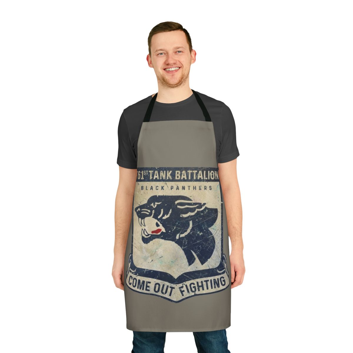 Vintage 761 Tank Battalion Military Emblem Apron