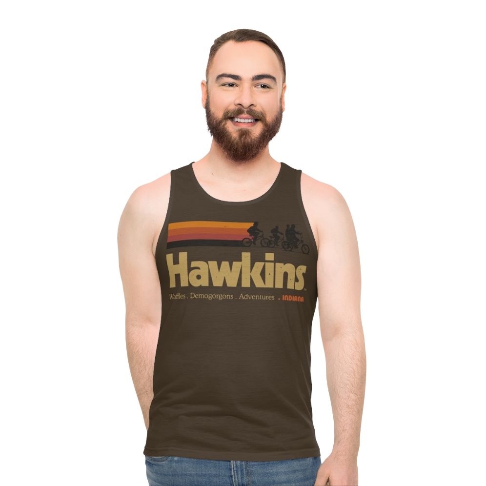 Vintage '80s "Stranger Things" Hawkins Indiana Unisex Tank Top