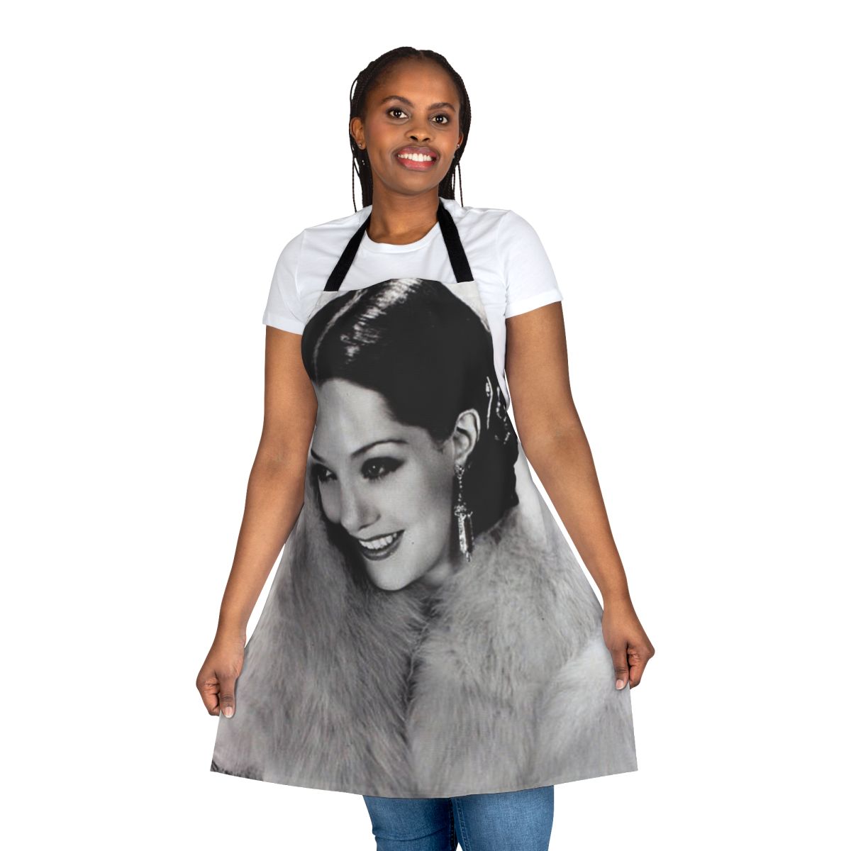 Vintage actress Lupe Velez inspired kitchen apron with classic Hollywood style