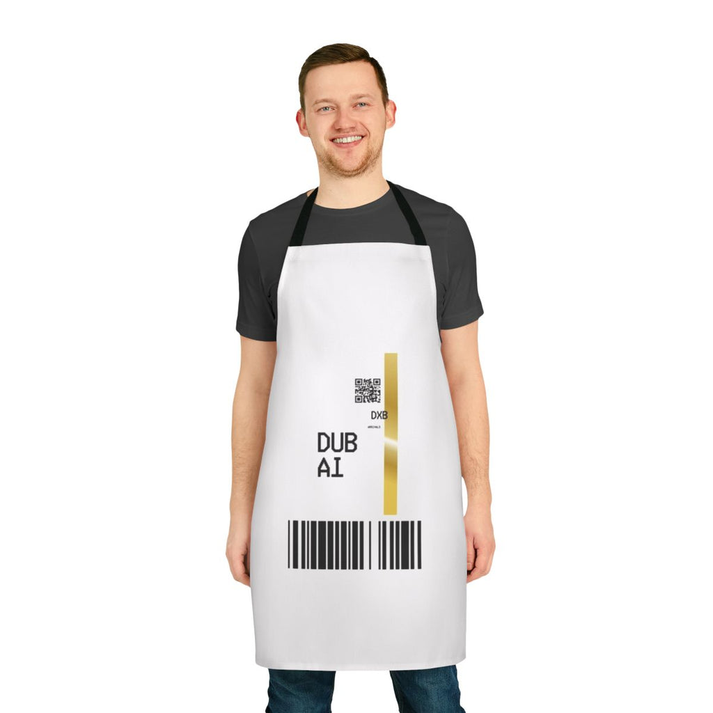 Vintage-style Dubai apron featuring a retro Pan Am airline logo design