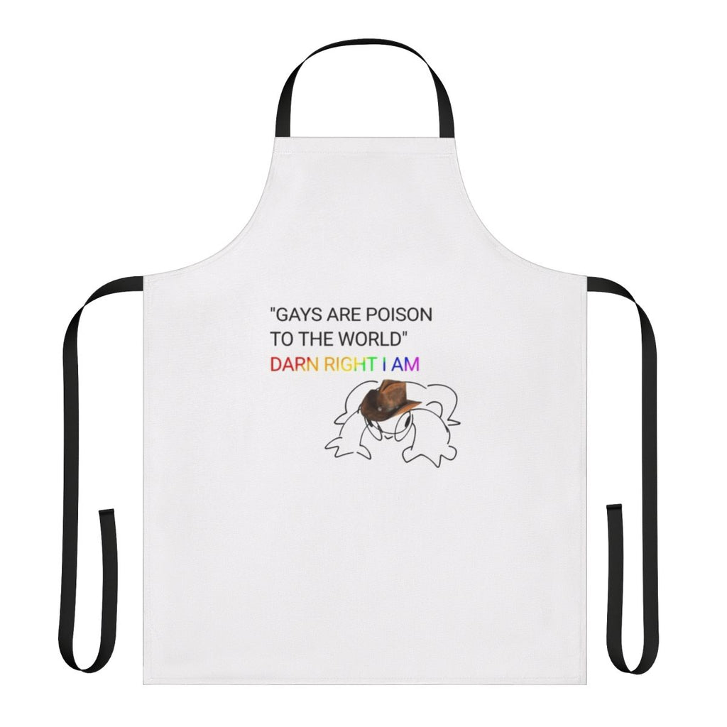 A brown cowboi-style hat-themed apron with retro Pan Am airline branding and graphics.