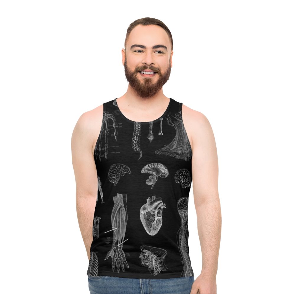 Vintage anatomical print unisex tank top