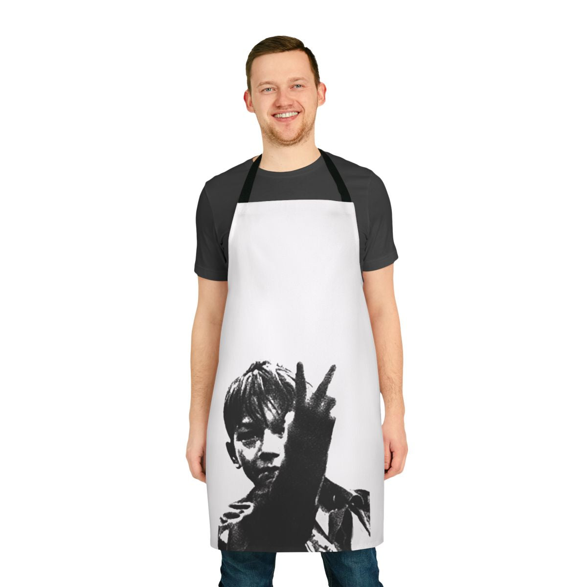 Vintage-style apron with a retro design inspired by a film set in Barnsley, 1969.