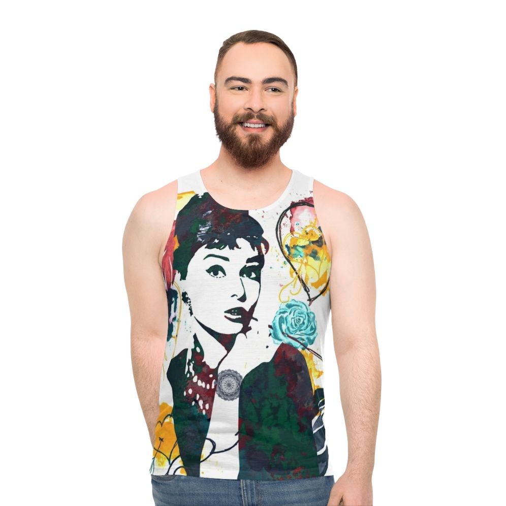 Vintage Audrey Hepburn Inspired Unisex Tank Top