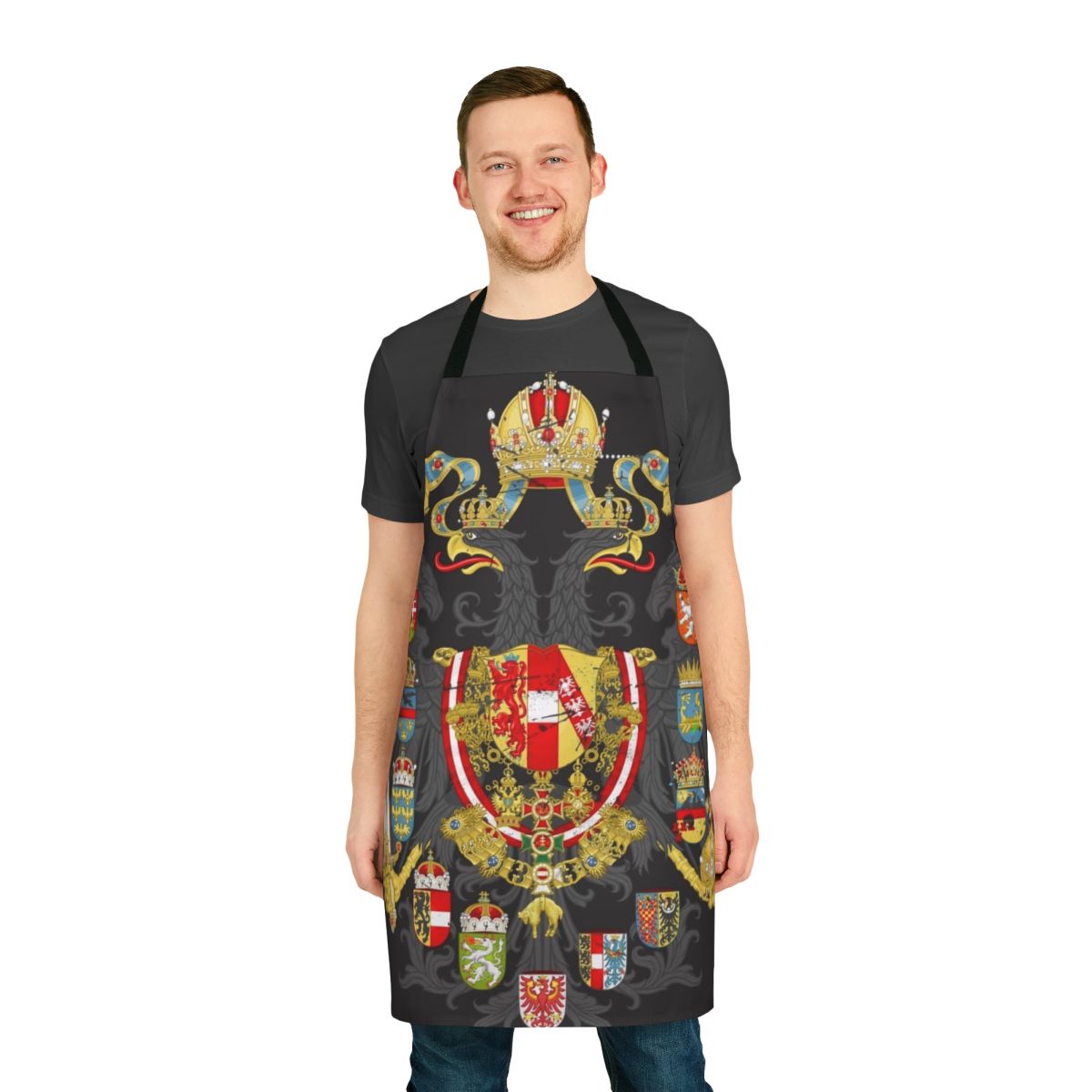 Apron featuring the historic flag and coat of arms of the Austrian Empire