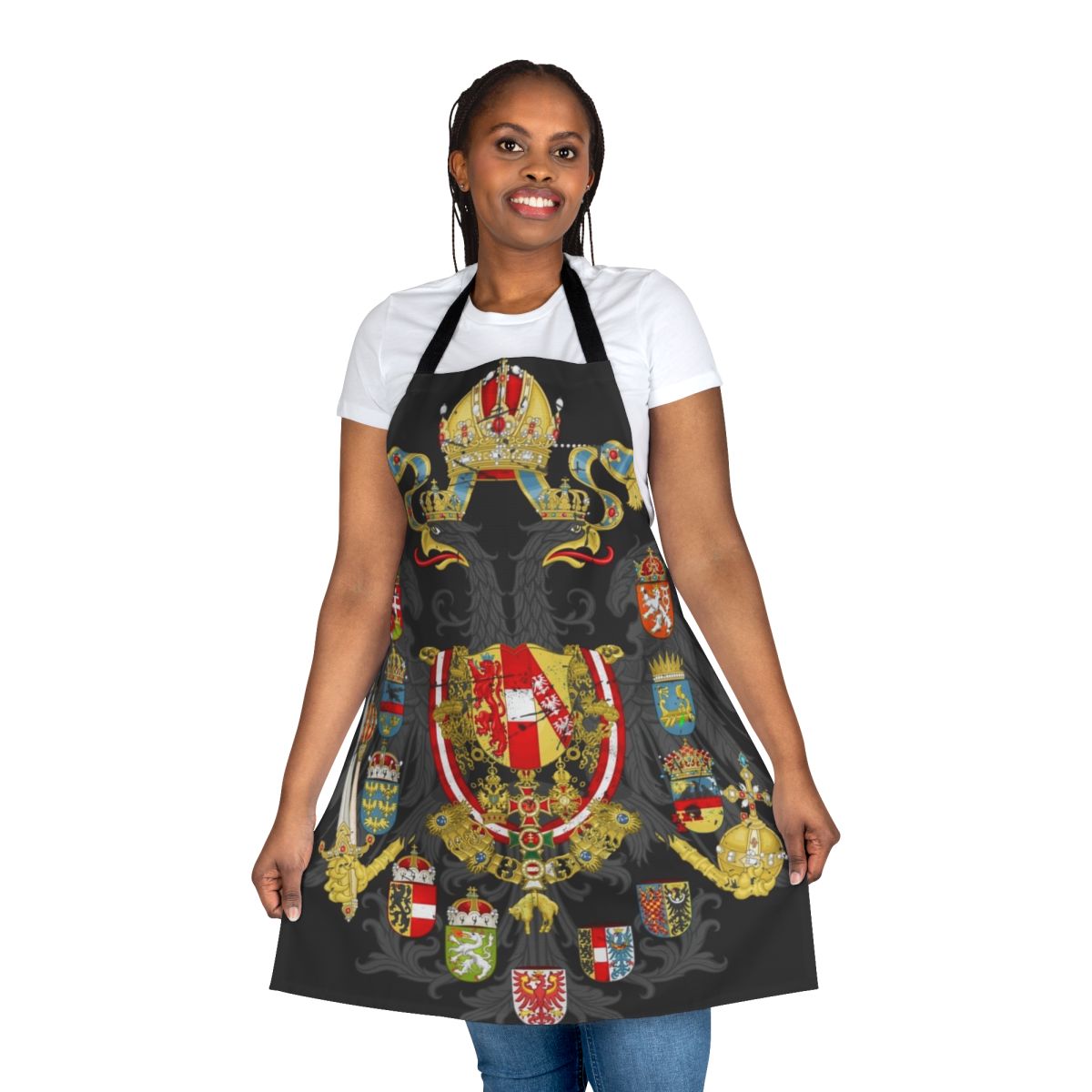 Apron featuring the historic flag and coat of arms of the Austrian Empire