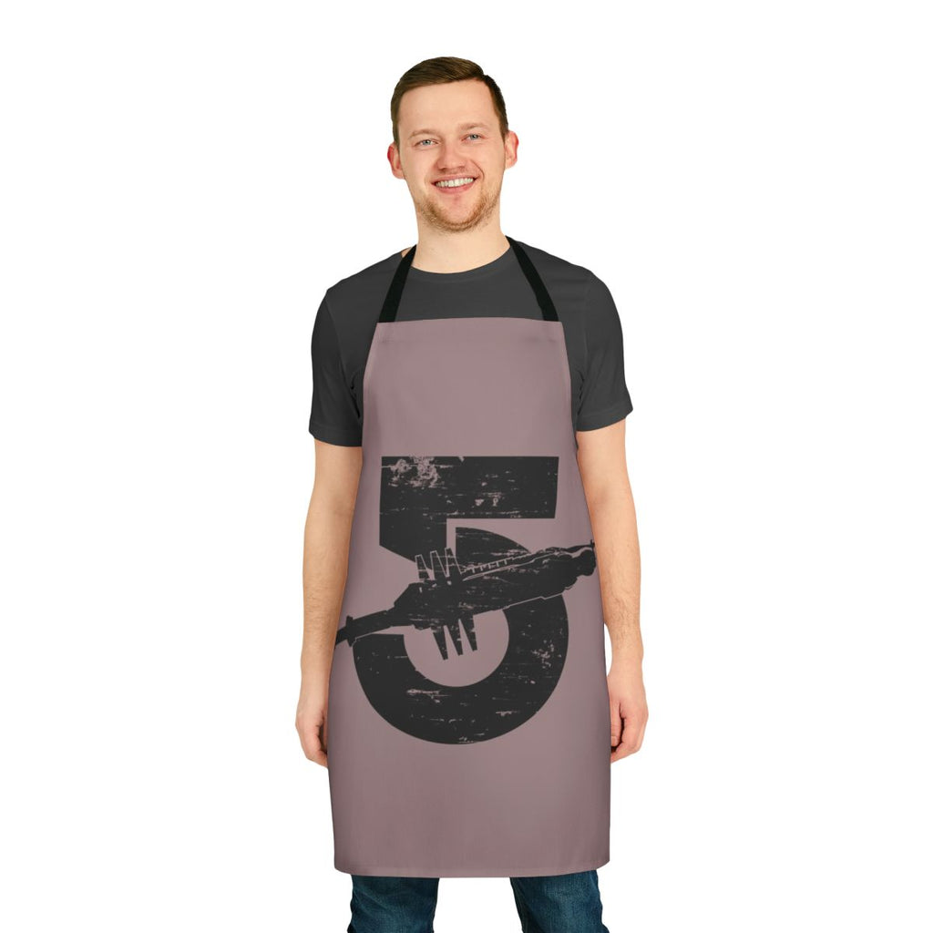 Vintage black apron featuring the Babylon 5 logo and design