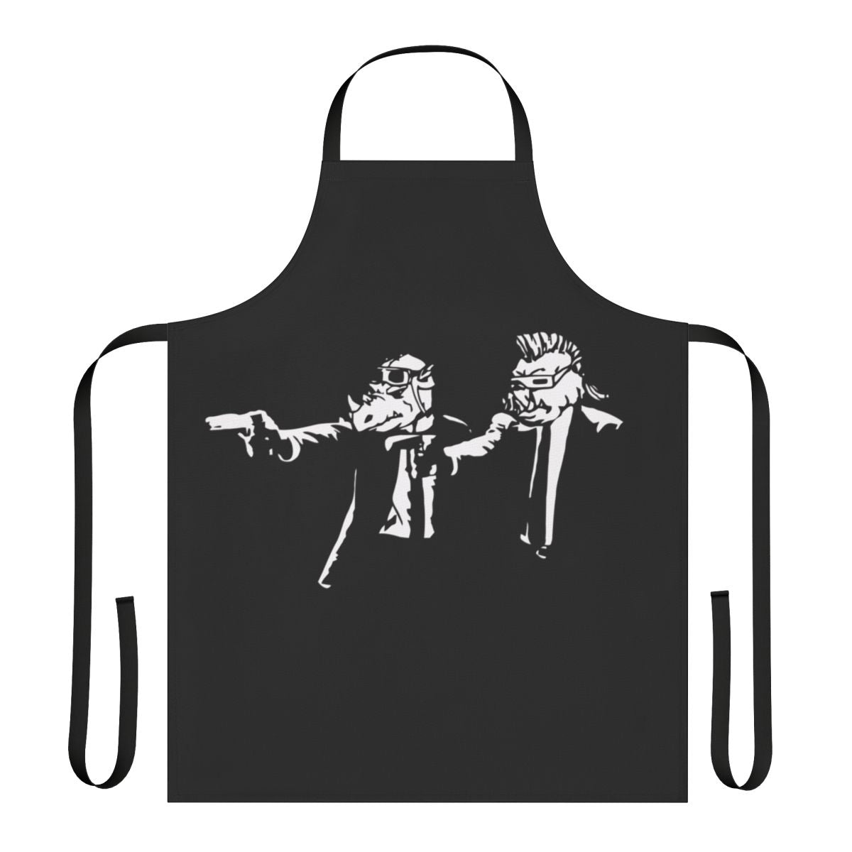 Vintage Bebop Rocksteady Mashup Apron featuring Thug Life Cartoon Characters
