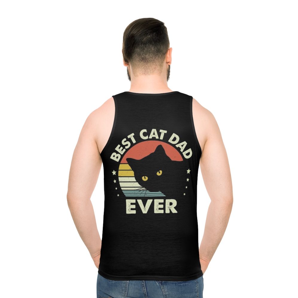 Vintage Best Black Cat Dad Ever Unisex Tank Top