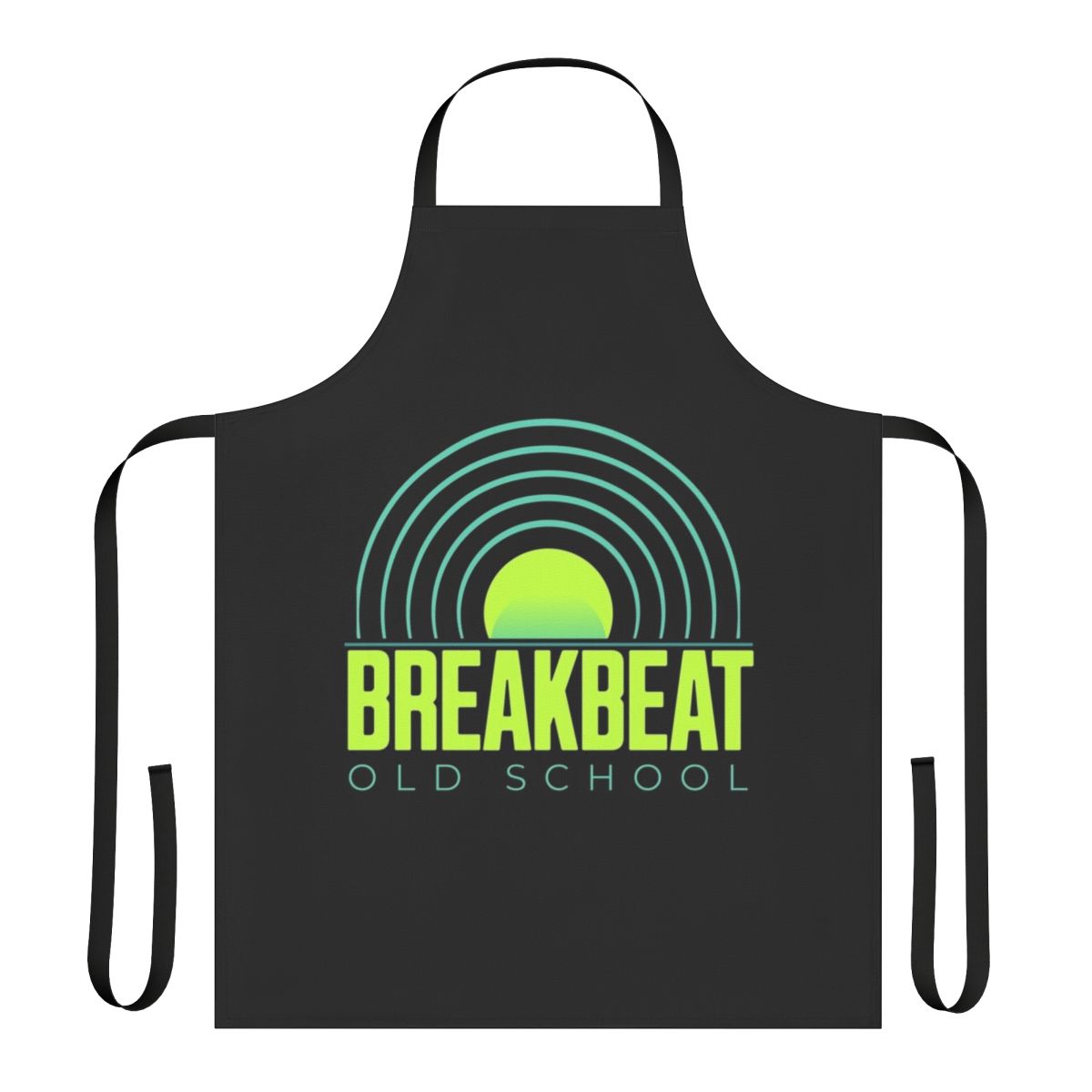 Breakbeat old school inspired lime blue apron