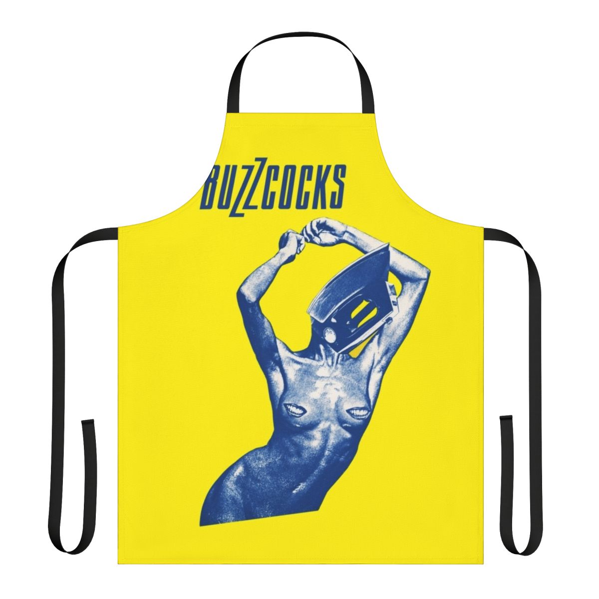 Vintage style apron featuring the iconic Buzzcocks punk band logo and name