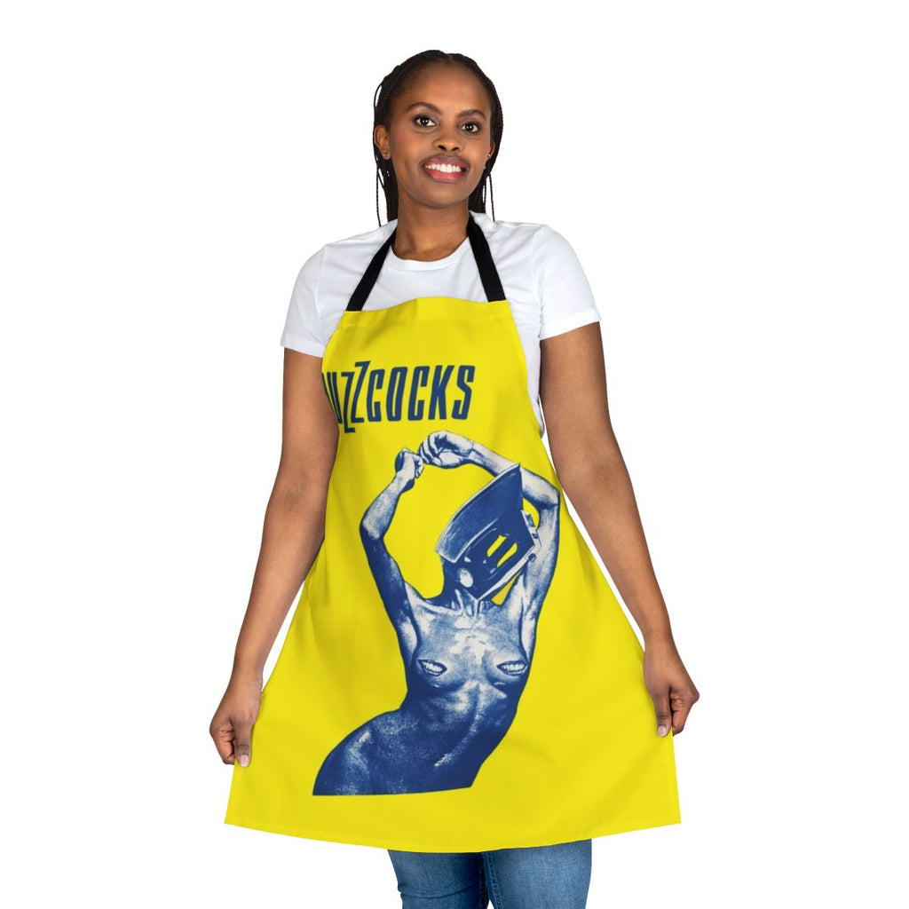 Vintage style apron featuring the iconic Buzzcocks punk band logo and name