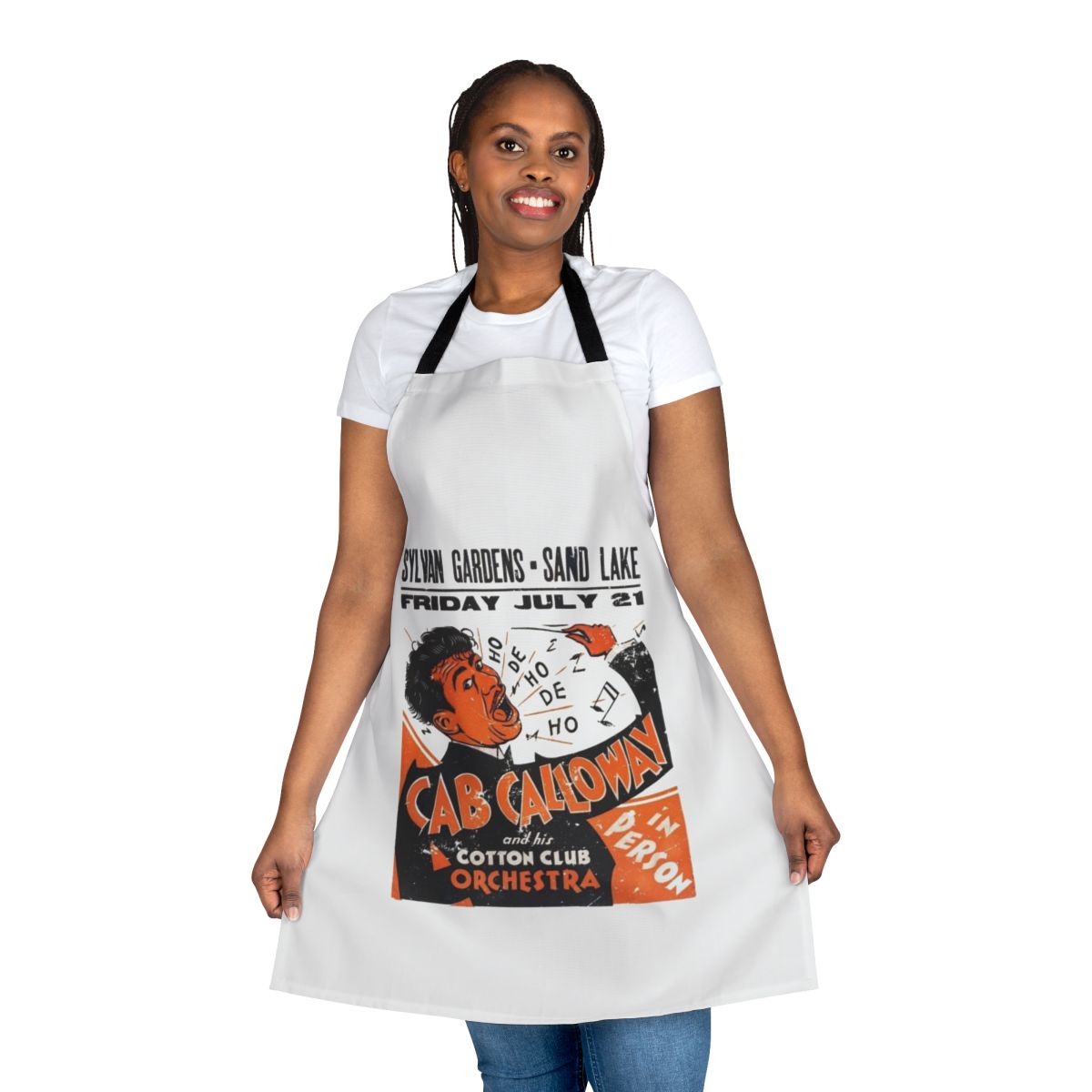 Vintage-style apron featuring Cab Calloway, inspired by the Blues Brothers