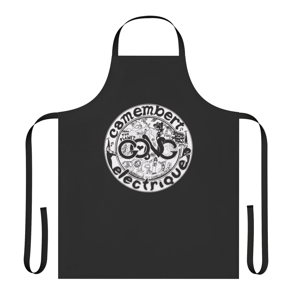 Vintage-inspired apron with Camembert Electrique-style design