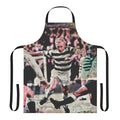 Vintage-style apron featuring a retro Celtic football jersey design