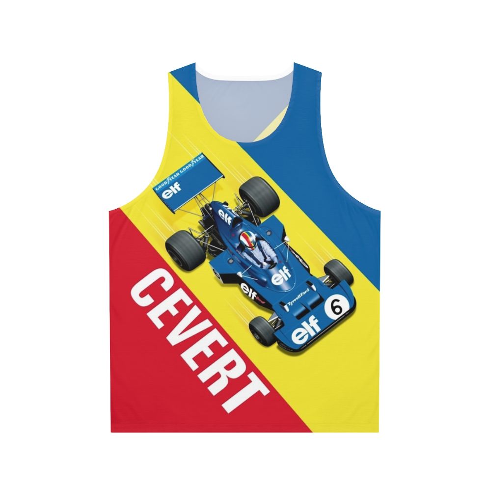 Vintage Cevert race car graphic unisex tank top