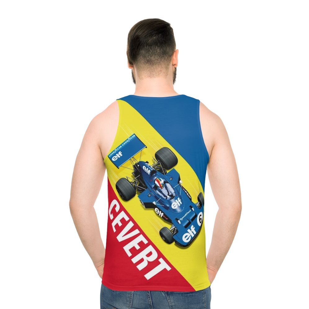 Vintage Cevert race car graphic unisex tank top