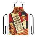 Vintage-inspired apron featuring the classic ventriloquist dummy, Charlie McCarthy