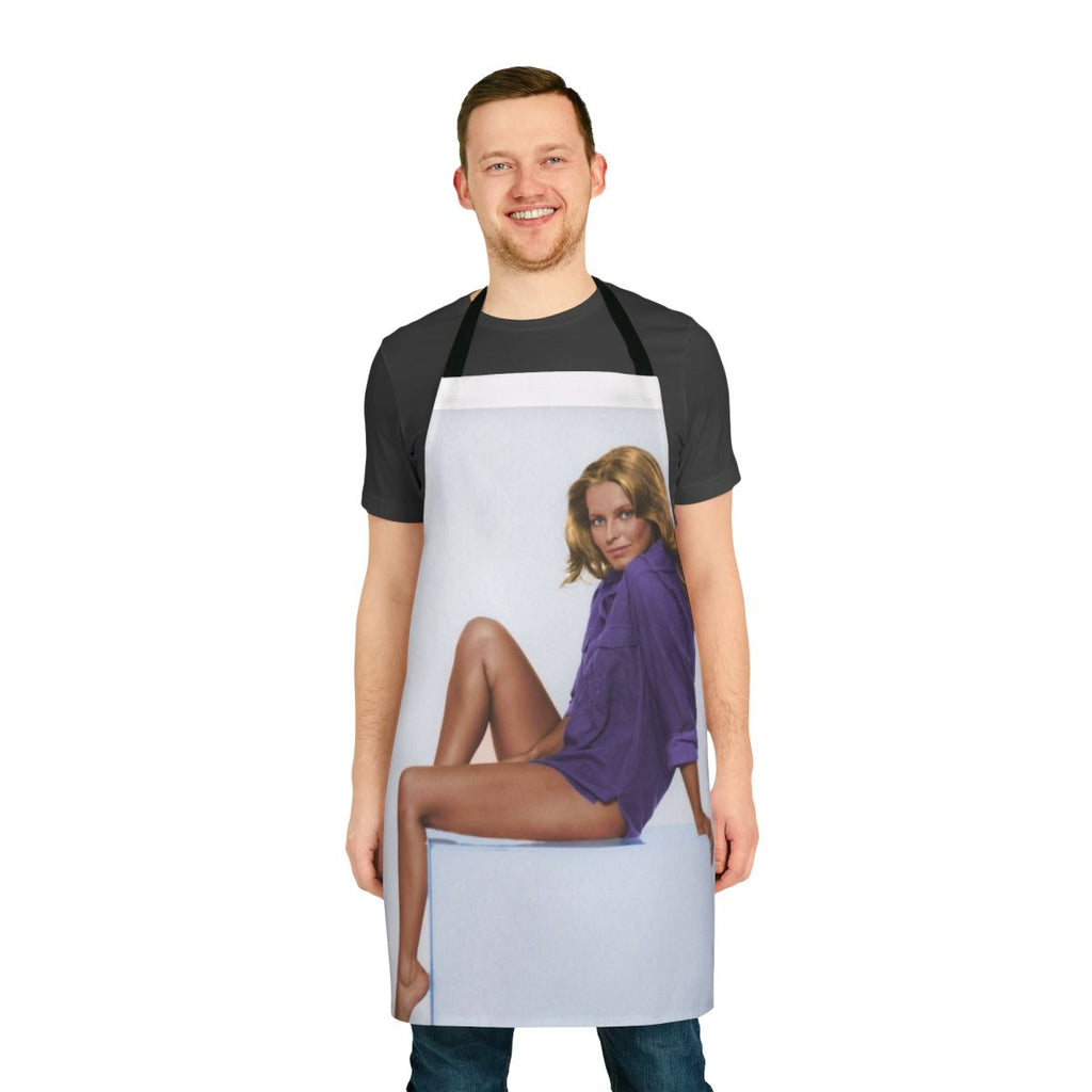 Vintage-style apron featuring the image of classic Hollywood actress Cheryl Ladd