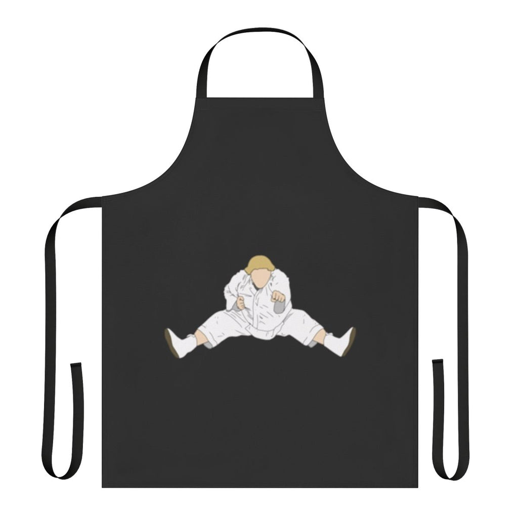Vintage-style apron featuring iconic Chris Farley as "Beverly Hills Ninja"